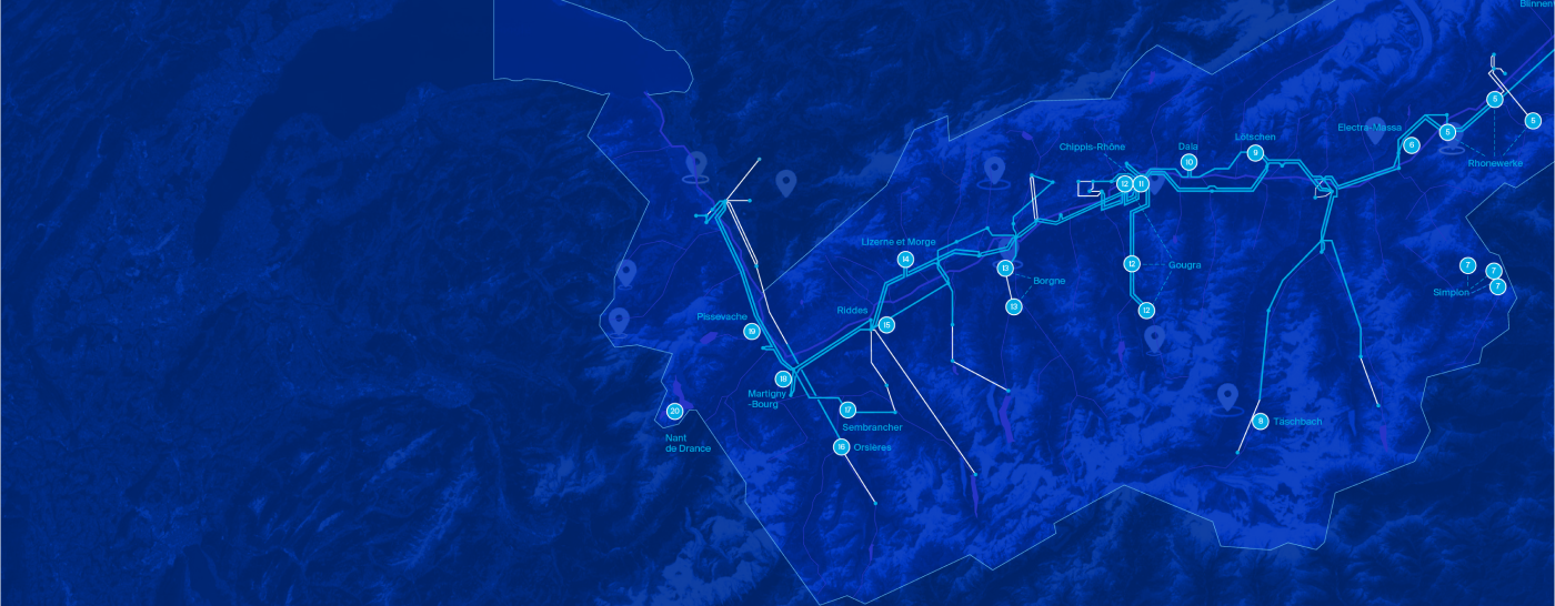 Carte le Valais de l'énergie